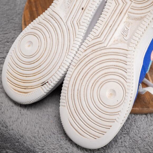 Nike Air Force 1 '07 Patched Up Los Angeles Sneakers Blue Men's 6.5 Womens 8 - Picture 9 of 10